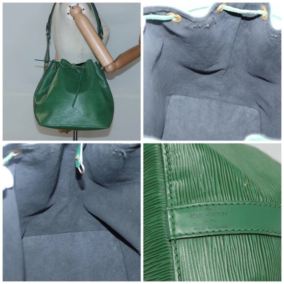 LOUIS VUITTON Epi Petit Noe Shoulder Bag Green